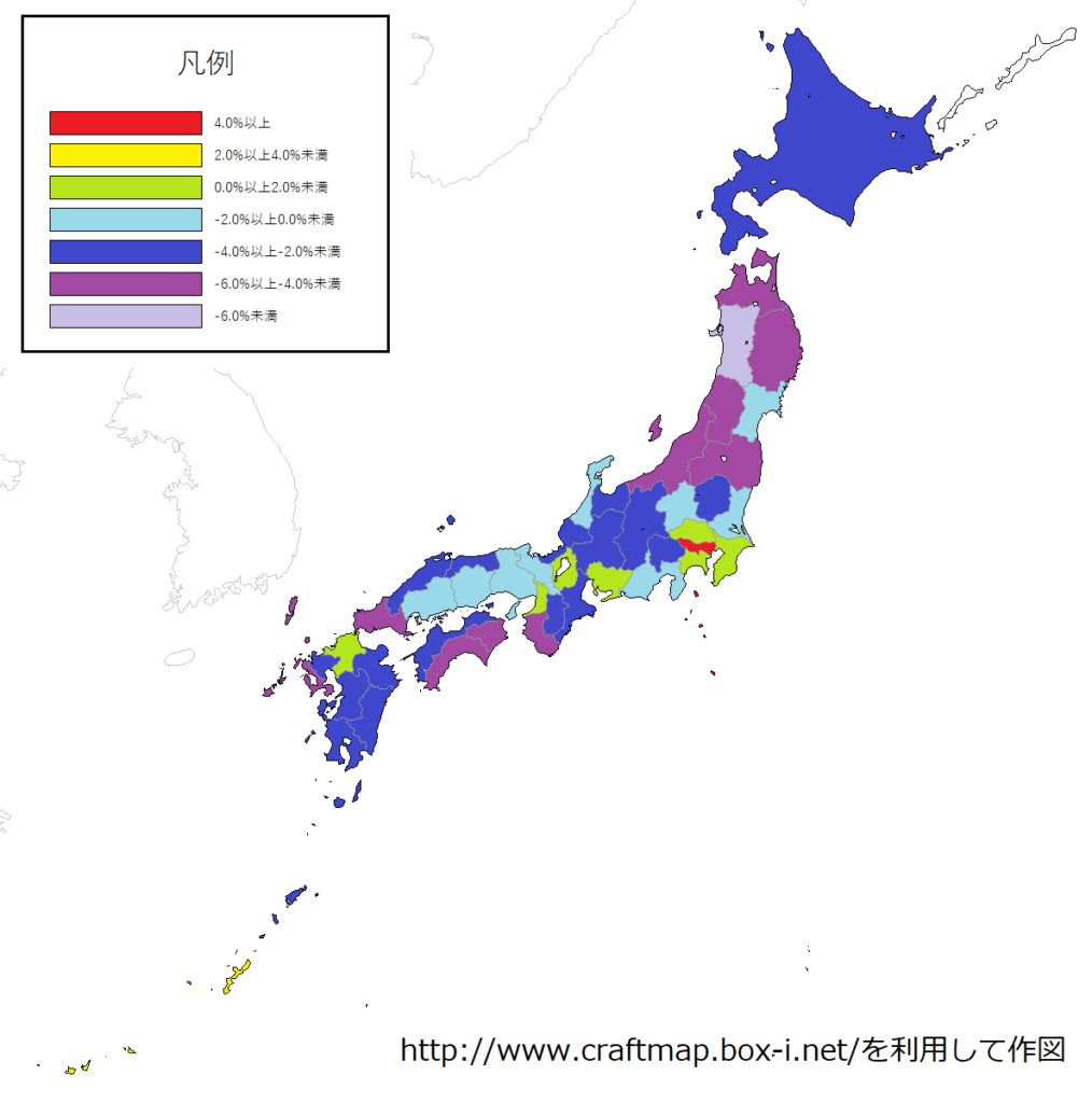 令和2年国勢調査速報集計値公開！速報値で見る都道府県人口と人口増減率、人口密度ランキング！ - はやおきセンサス